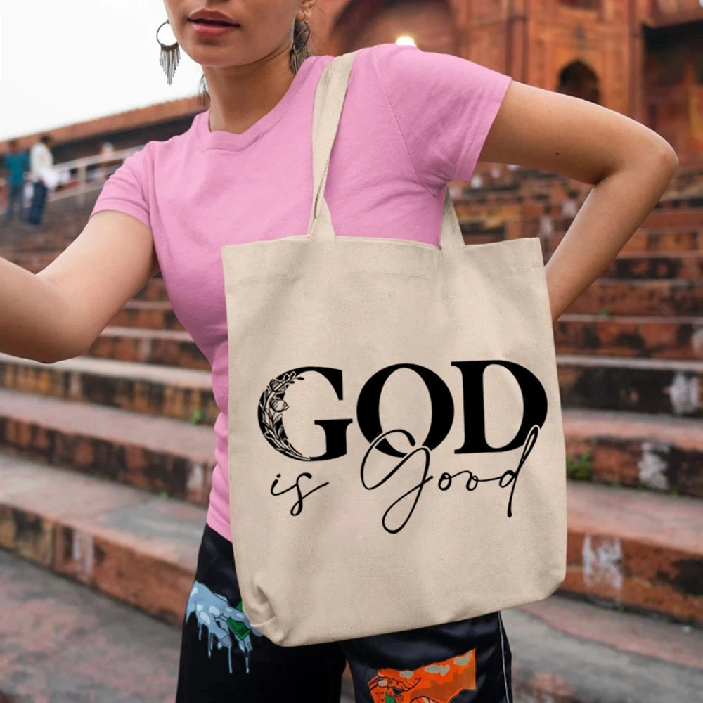God is Good Canvas Tote