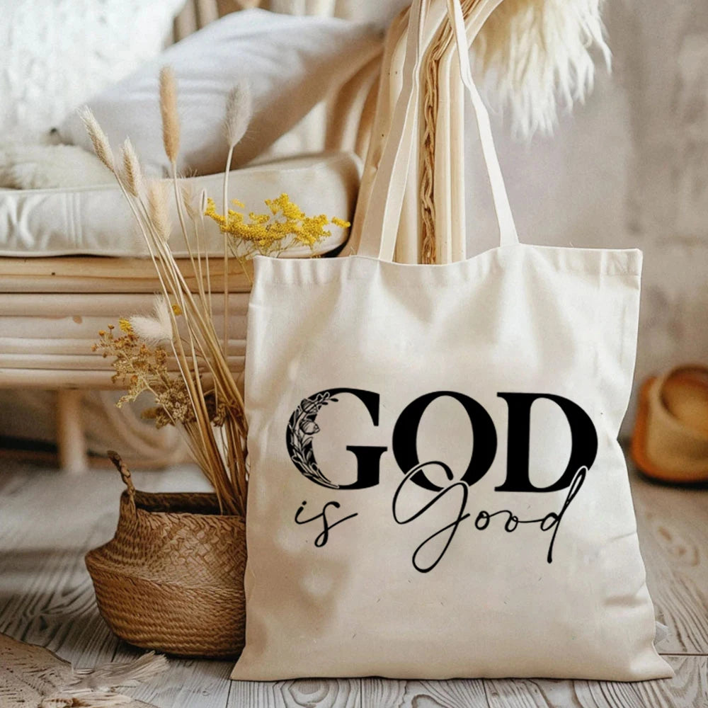 God is Good Canvas Tote