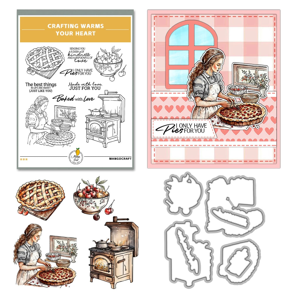 Baked With Love Stamp and Dies Set