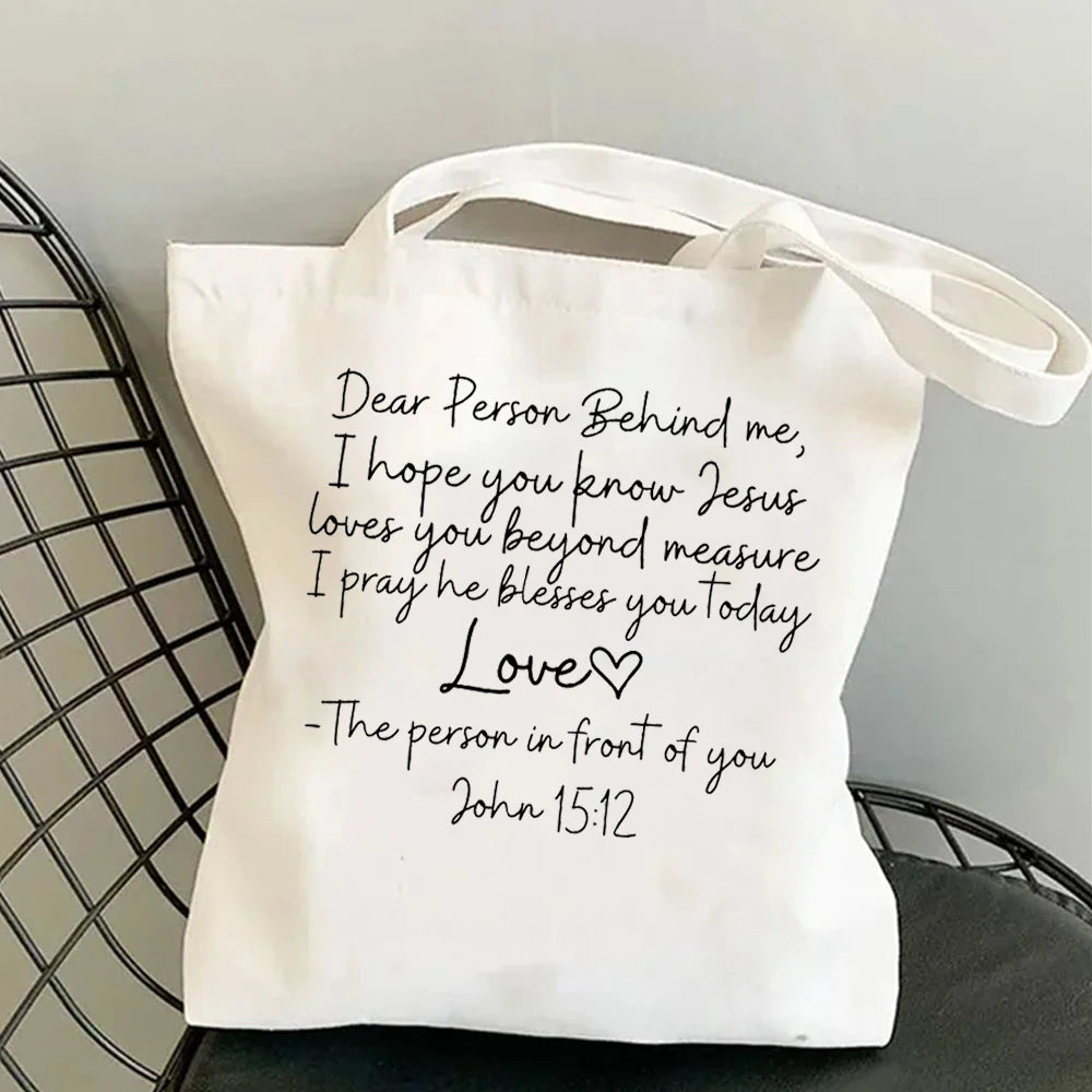 Jesus Loves You Beyond Measure Canvas Tote