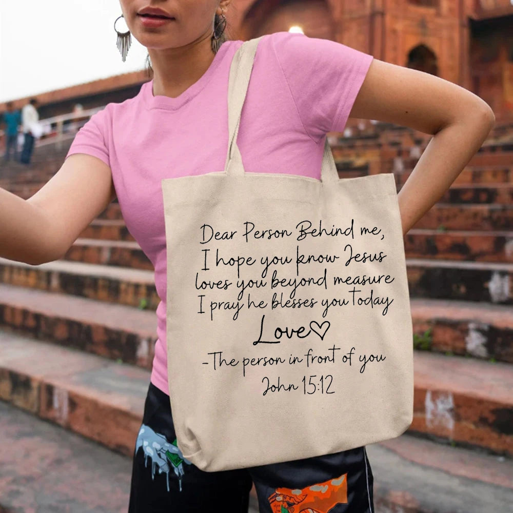 Jesus Loves You Beyond Measure Canvas Tote