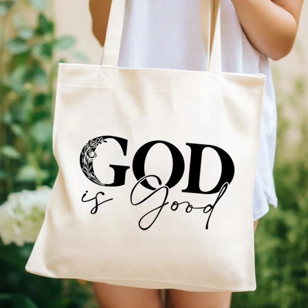 God is Good Canvas Tote