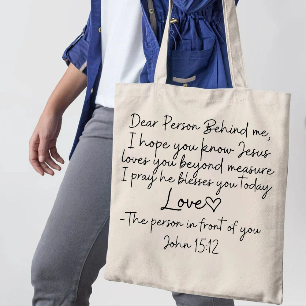 Jesus Loves You Beyond Measure Canvas Tote