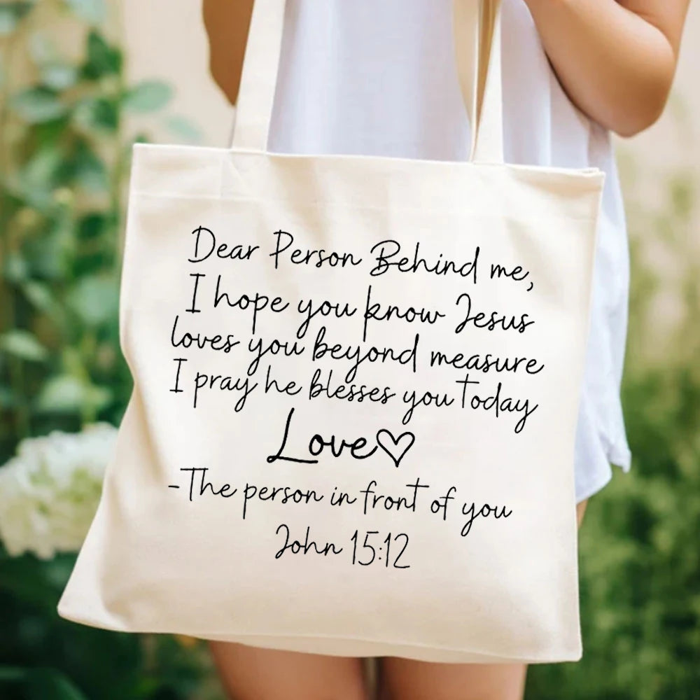Jesus Loves You Beyond Measure Canvas Tote