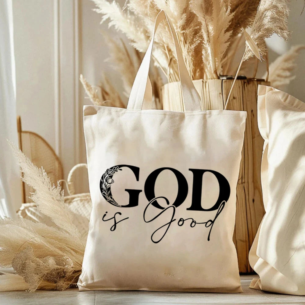 God is Good Canvas Tote