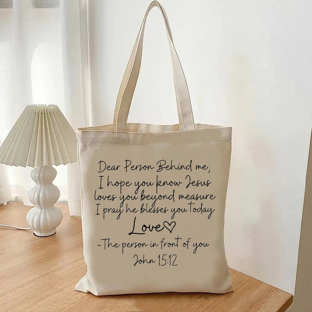 Jesus Loves You Beyond Measure Canvas Tote