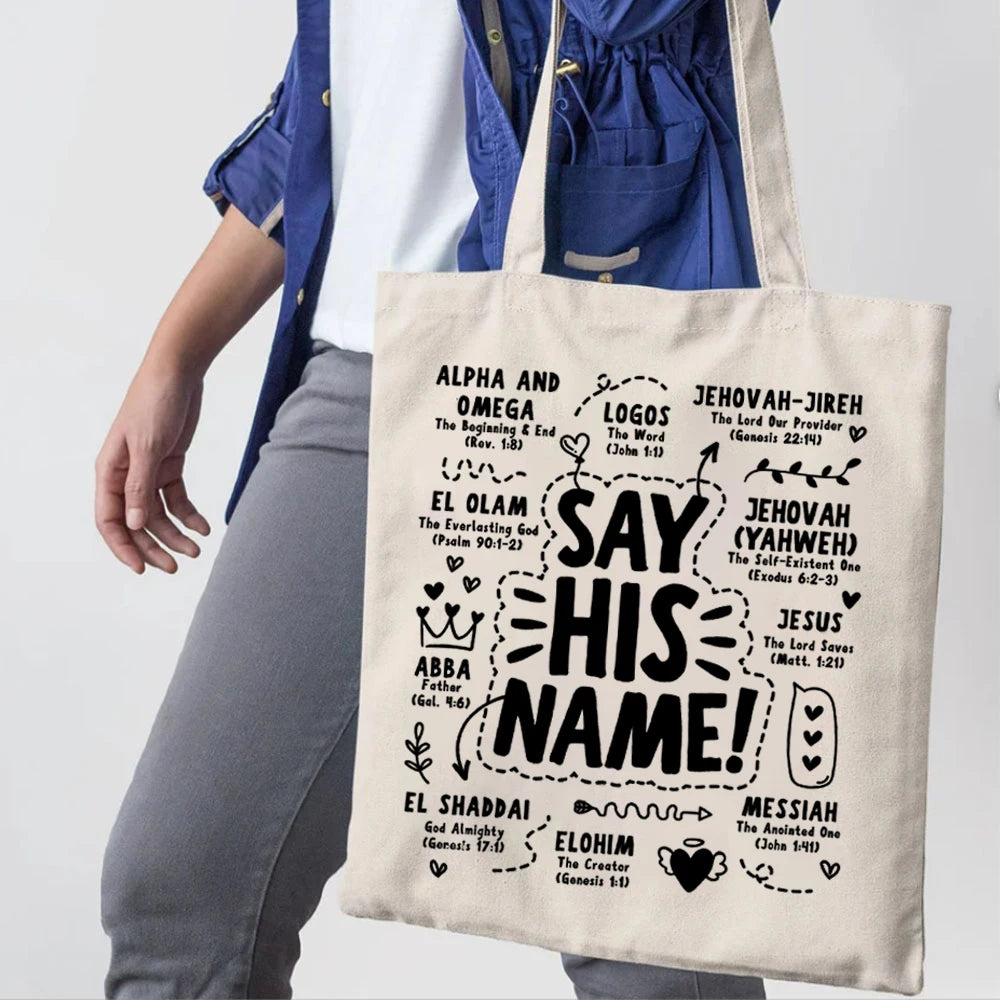 Names of God Canvas Tote