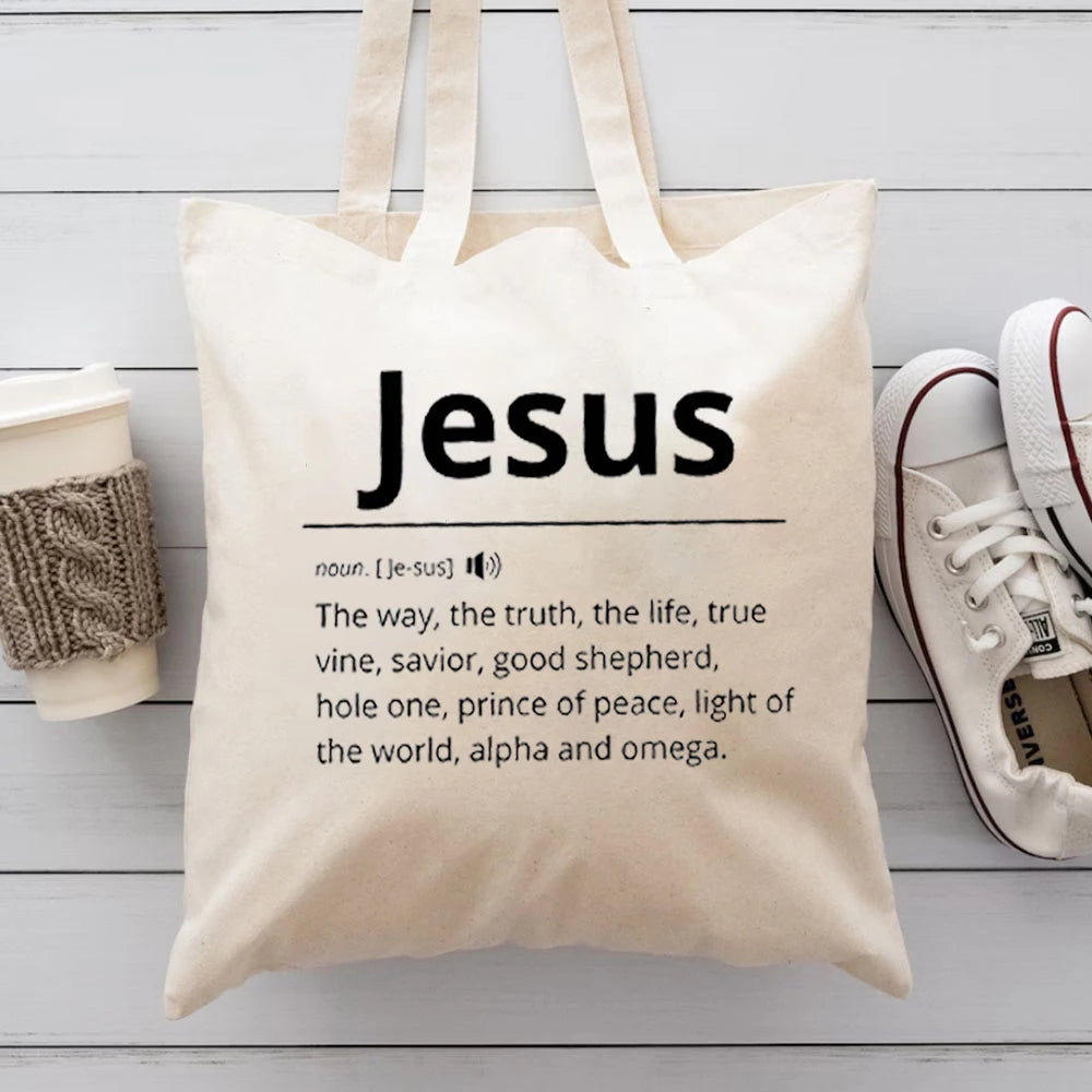 Jesus Dictionary Canvas Tote