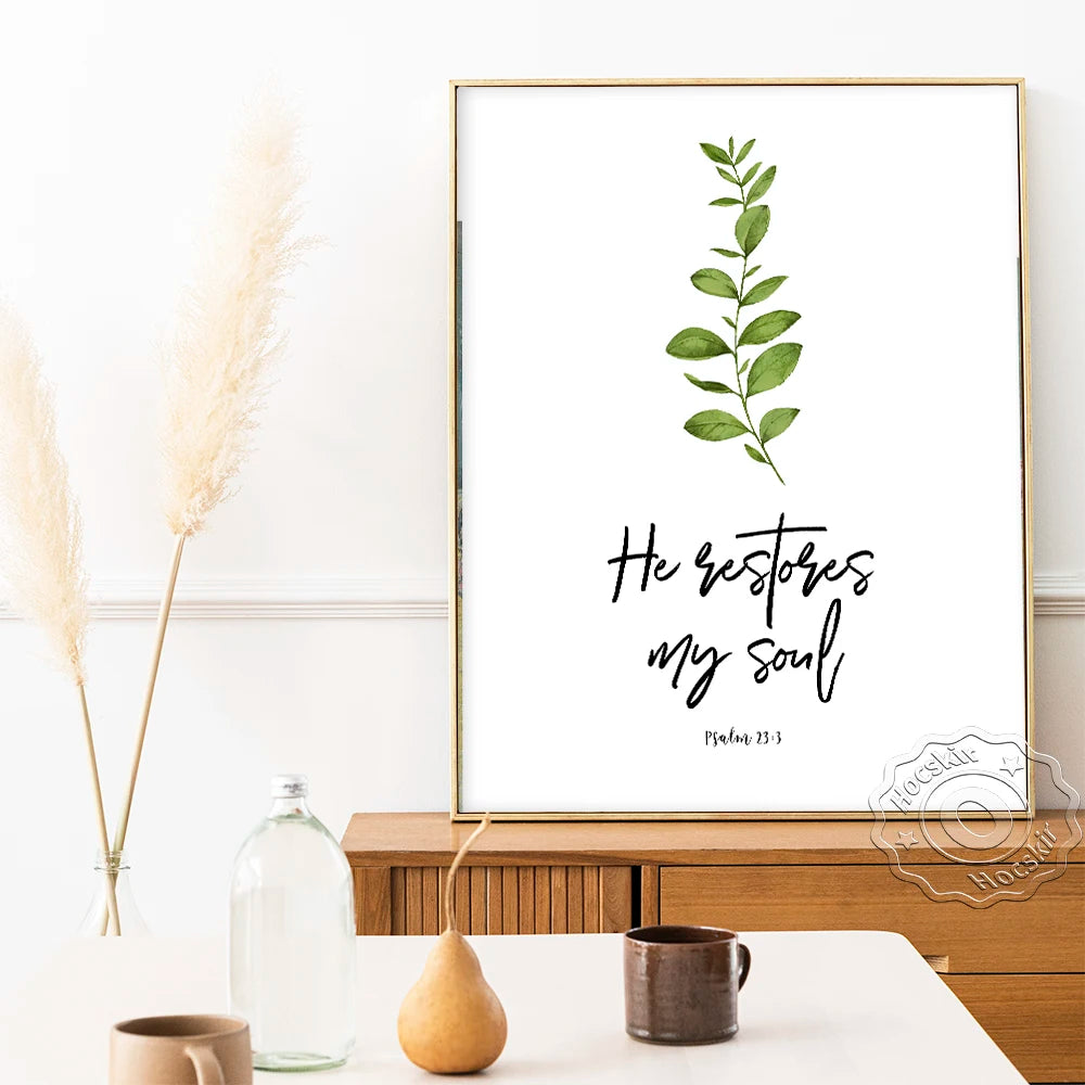 Psalm 23:3 Canvas Print