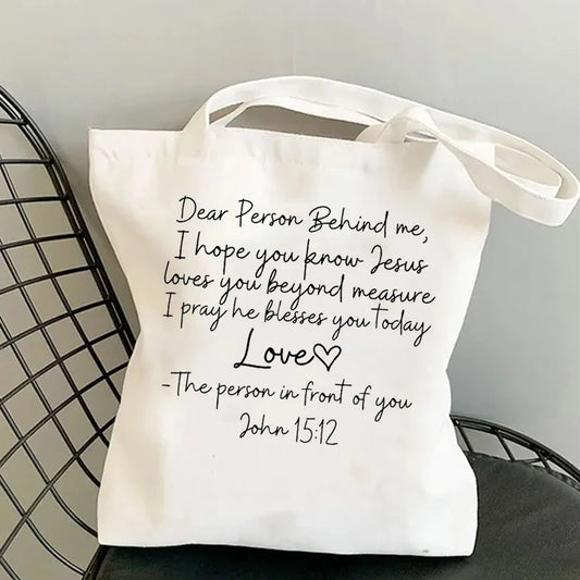 Jesus Loves You Beyond Measure Canvas Tote