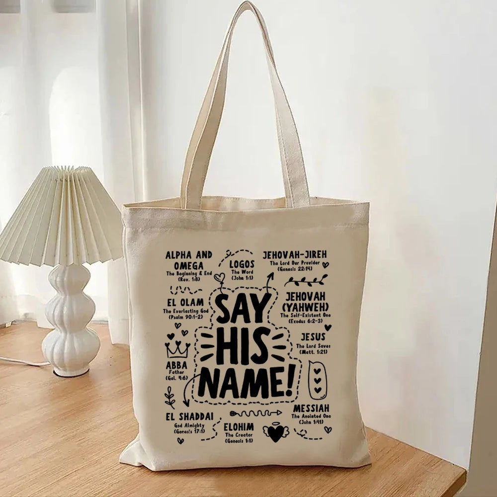 Names of God Canvas Tote
