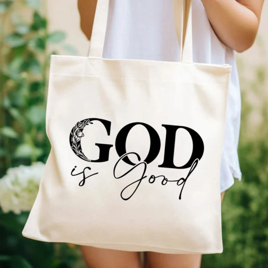 God is Good Canvas Tote