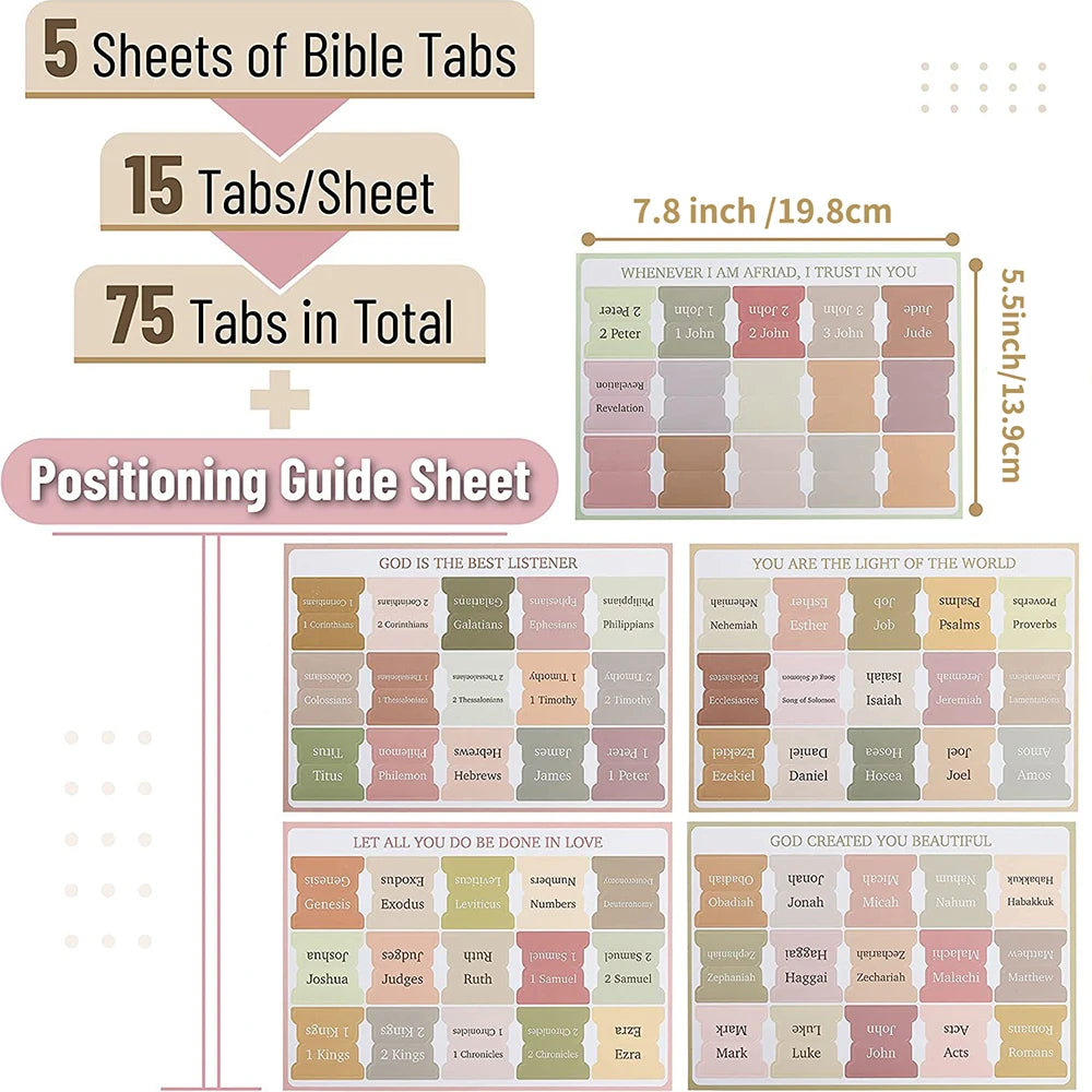 Bible Tabs - Pastel Tones