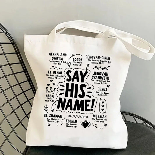 Names of God Canvas Tote