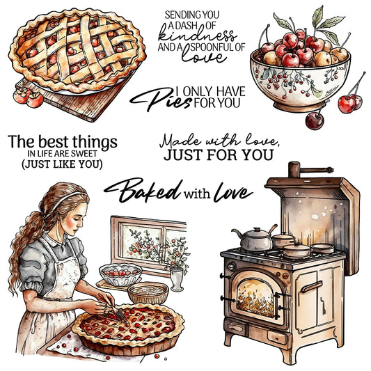 Baked With Love Stamp and Dies Set
