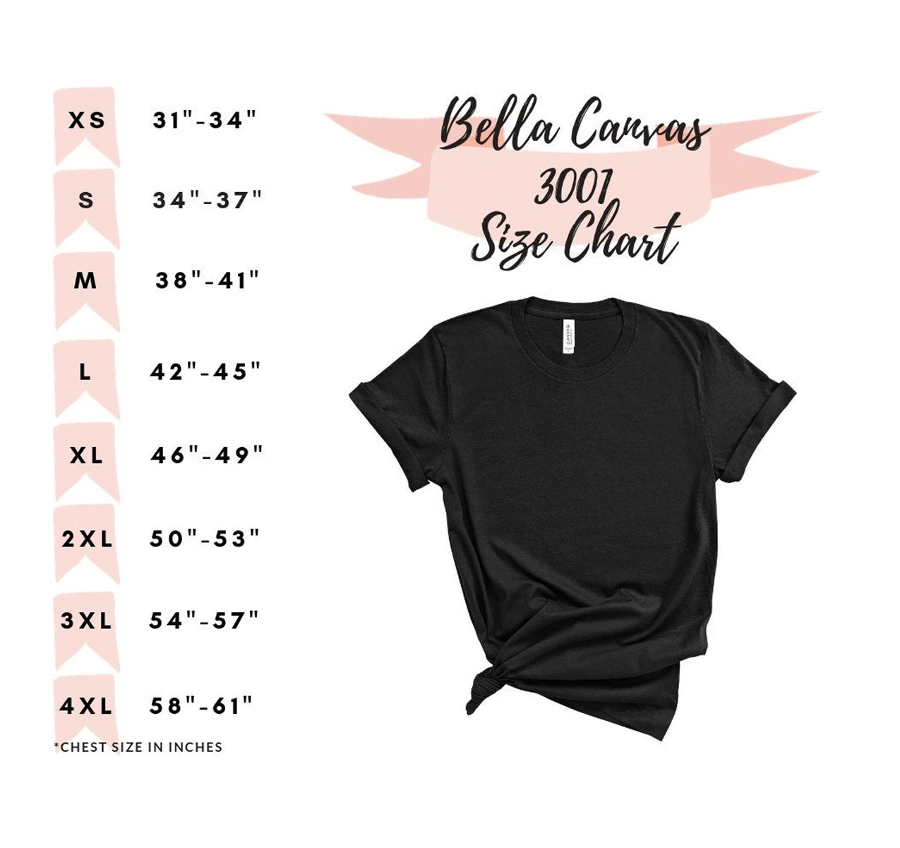 Jesus Loves Me size chart